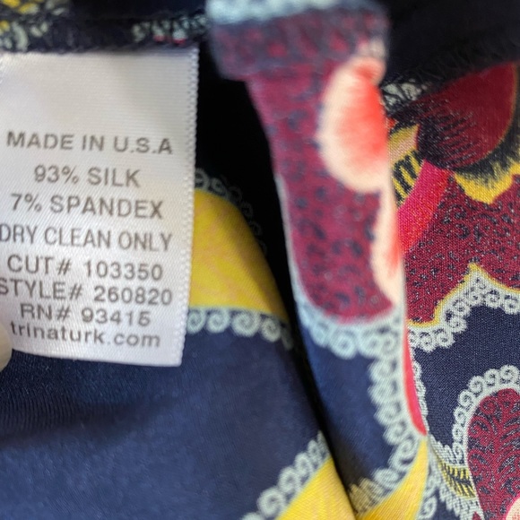 Trina Turk A-Line Silk Printed Knee Length Skirt Size 8 - Picture 6 of 6
